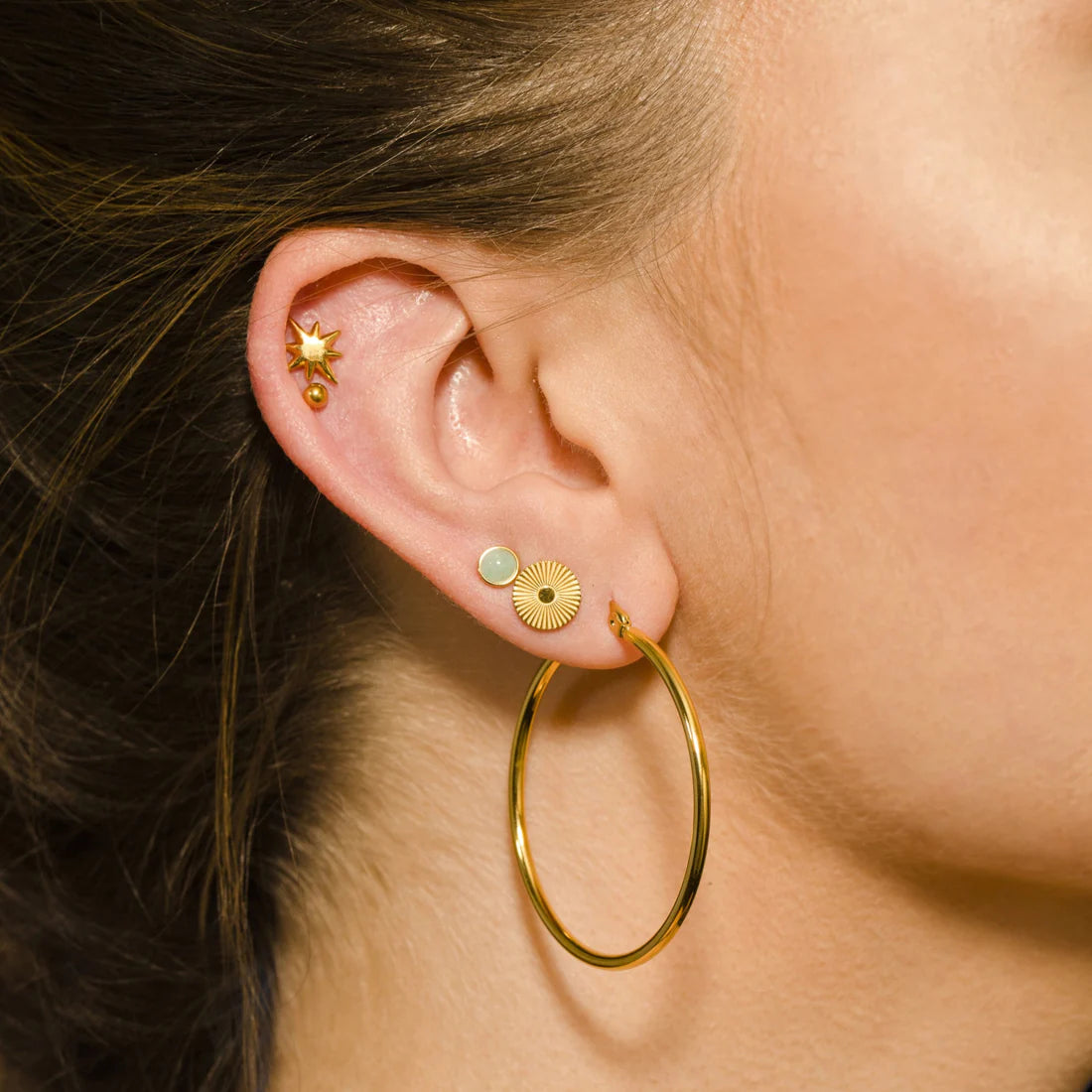 Boucle d'Oreilles Natalie 2 Or Hackney Nine