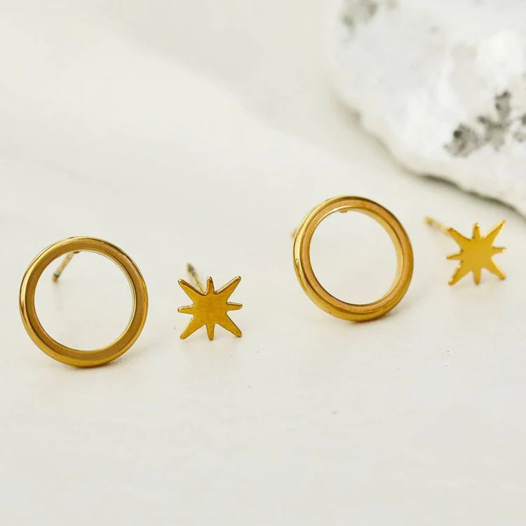 Star Earrings 2 Pairs Hackney Nine