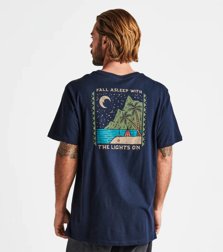 T-Shirt Natural Light Bleu Marine Roark