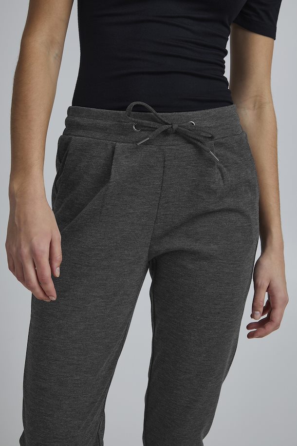 Pants Kate Dark Grey Melange Ichi
