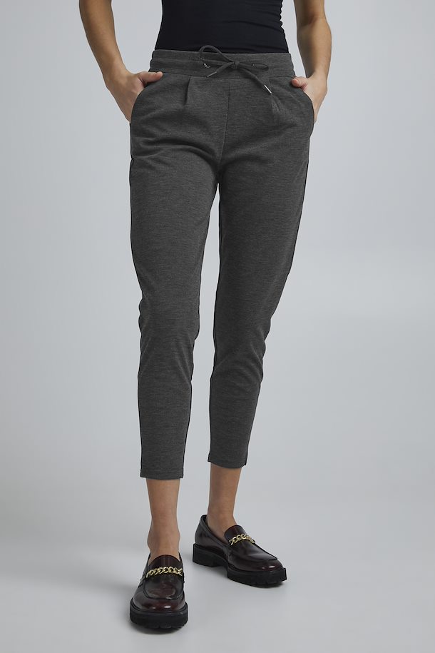 Pants Kate Dark Grey Melange Ichi