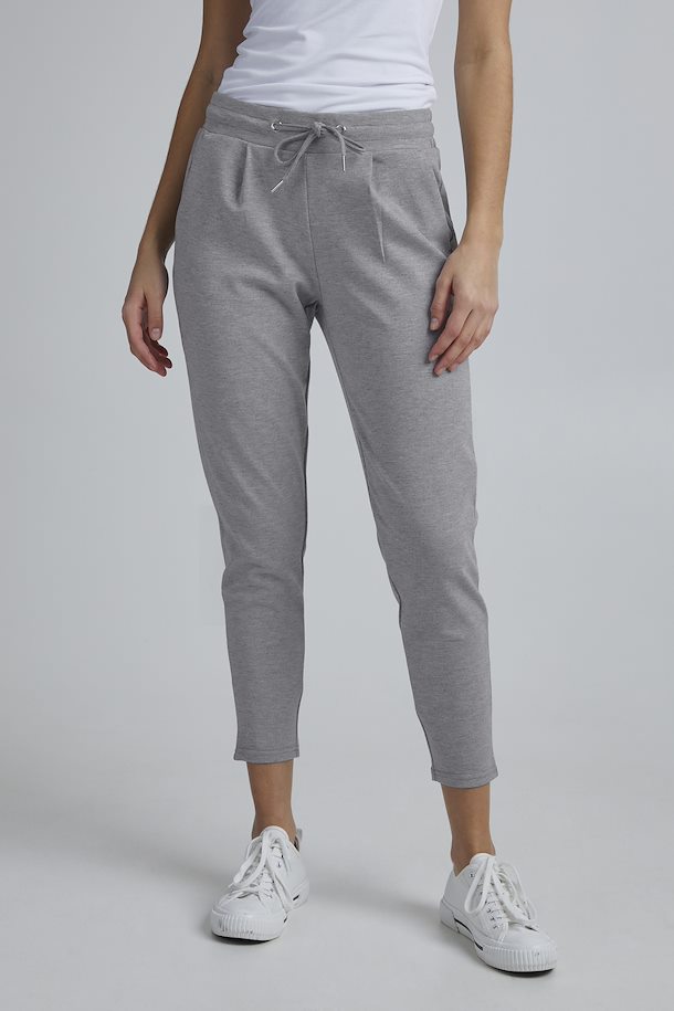 Trousers Kate Grey Melange Ichi