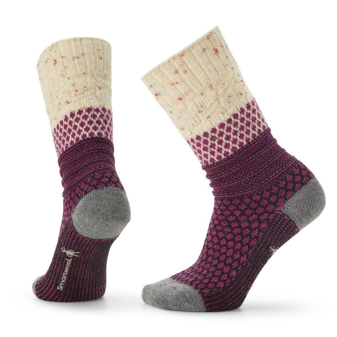Chaussettes équipage femme câble Smartwool, naturelles, moyennes Chaussettes équipage femme câble Smartwool, naturelles, moyennes